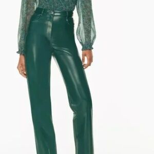Aritzia Green Straight Leg Pants